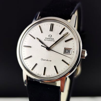 Omega Genéve Steel Silver Dial Date 1974 [REF. 166.0163]