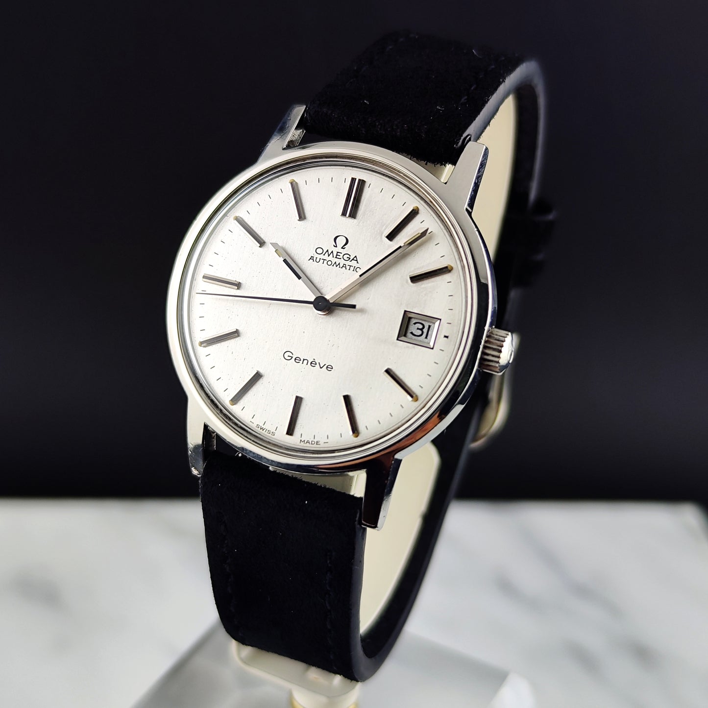 Omega Genéve Steel Silver Dial Date 1974 [REF. 166.0163]