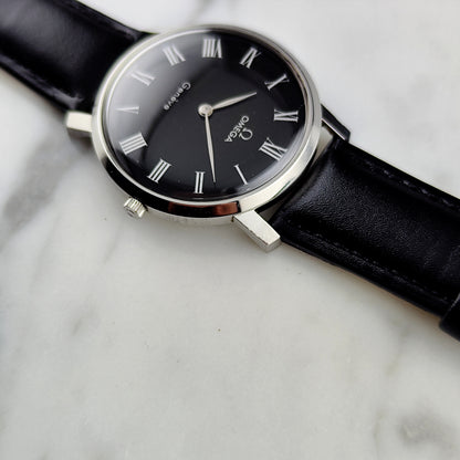 OMEGA Genéve Super Rare Black Roman Dial 1973 [REF. 111.0108]