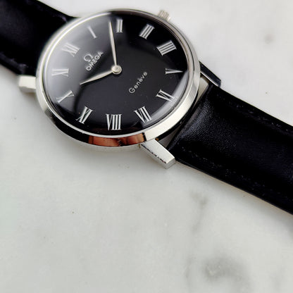 OMEGA Genéve Super Rare Black Roman Dial 1973 [REF. 111.0108]