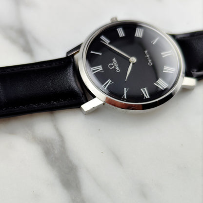 OMEGA Genéve Super Rare Black Roman Dial 1973 [REF. 111.0108]