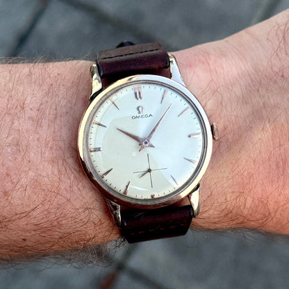 OMEGA Jumbo Gold/Rose White Dial 50s 1954 [REF. 2501]