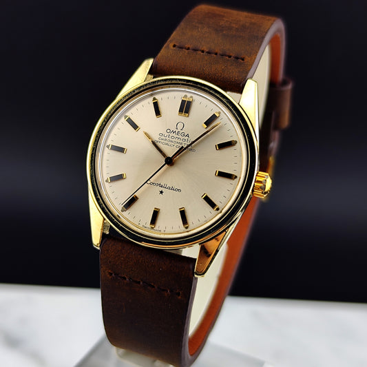 OMEGA Constellation Chronometer Gold 1966 Signed Omega Crystal [REF. 167.021]