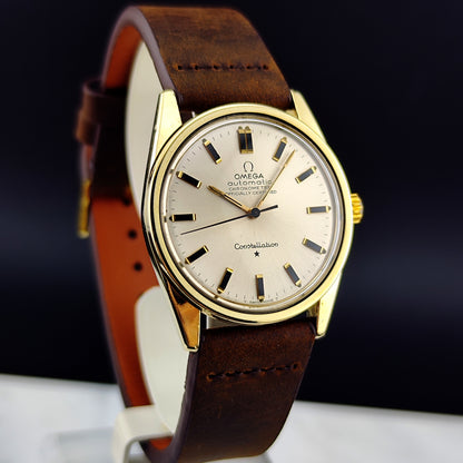 OMEGA Constellation Chronometer Gold 1966 Signed Omega Crystal [REF. 167.021]