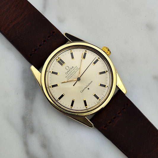 OMEGA Constellation Chronometer Gold 1966 Signed Omega Crystal [REF. 167.021]
