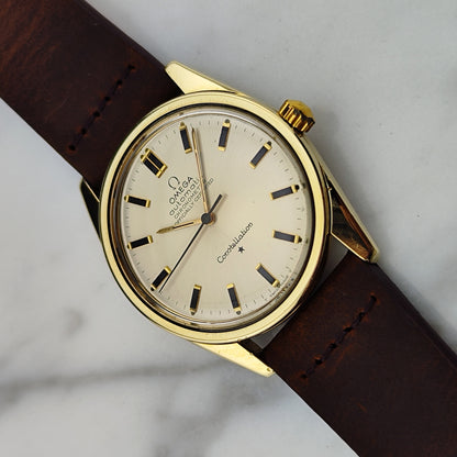 OMEGA Constellation Chronometer Gold 1966 Signed Omega Crystal [REF. 167.021]