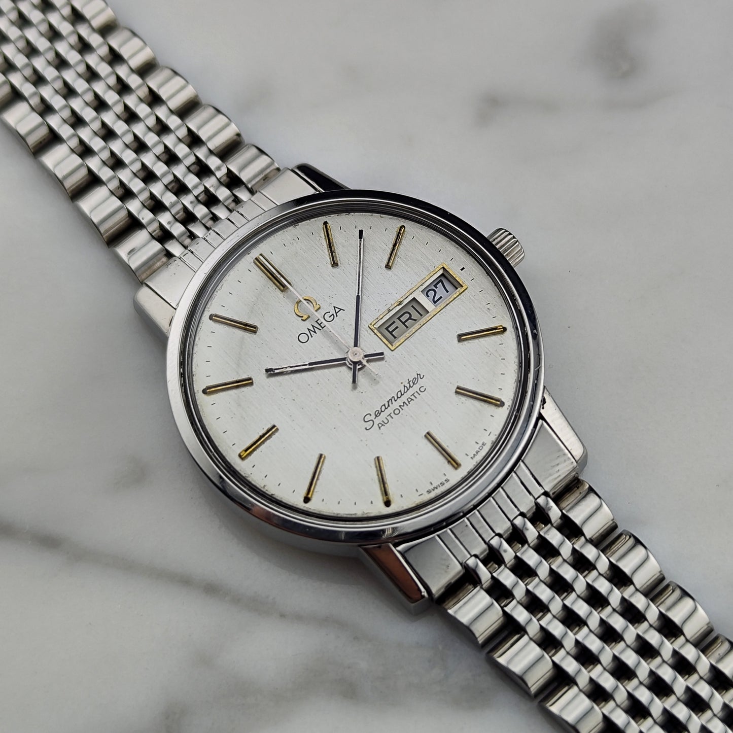 OMEGA Seamaster Automatic Day-Date Steel Bracelet Serviced [REF. 166.0209]