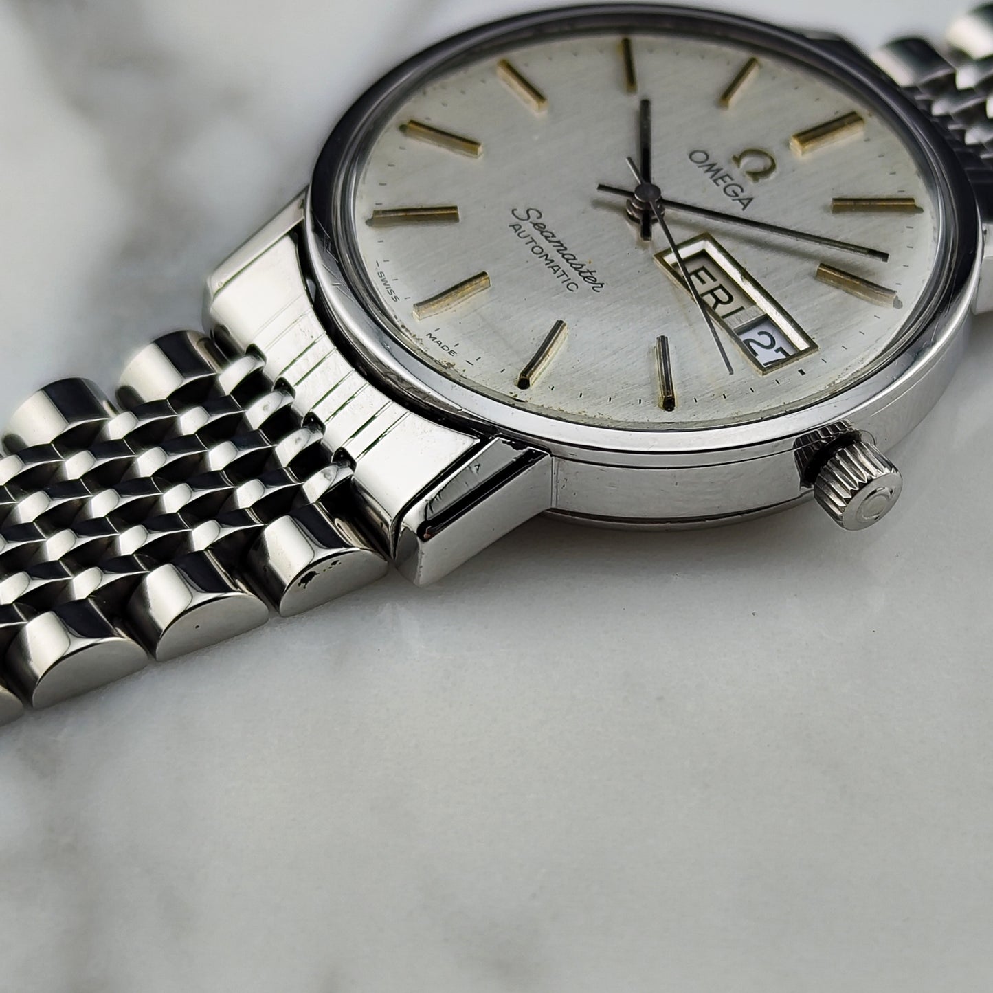 OMEGA Seamaster Automatic Day-Date Steel Bracelet Serviced [REF. 166.0209]