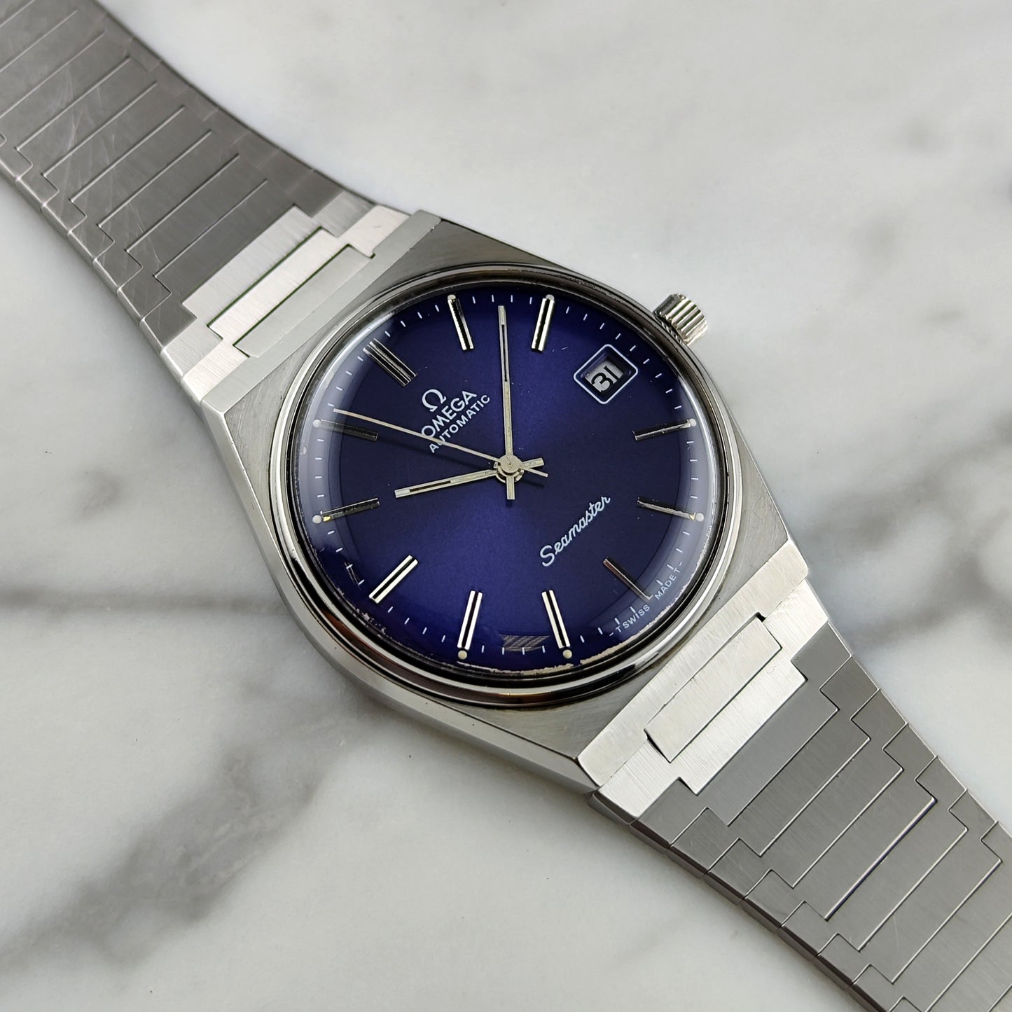 OMEGA Seamaster Automatic Blue Dial 1977 Serviced 06/2026 [REF. 166.0215]