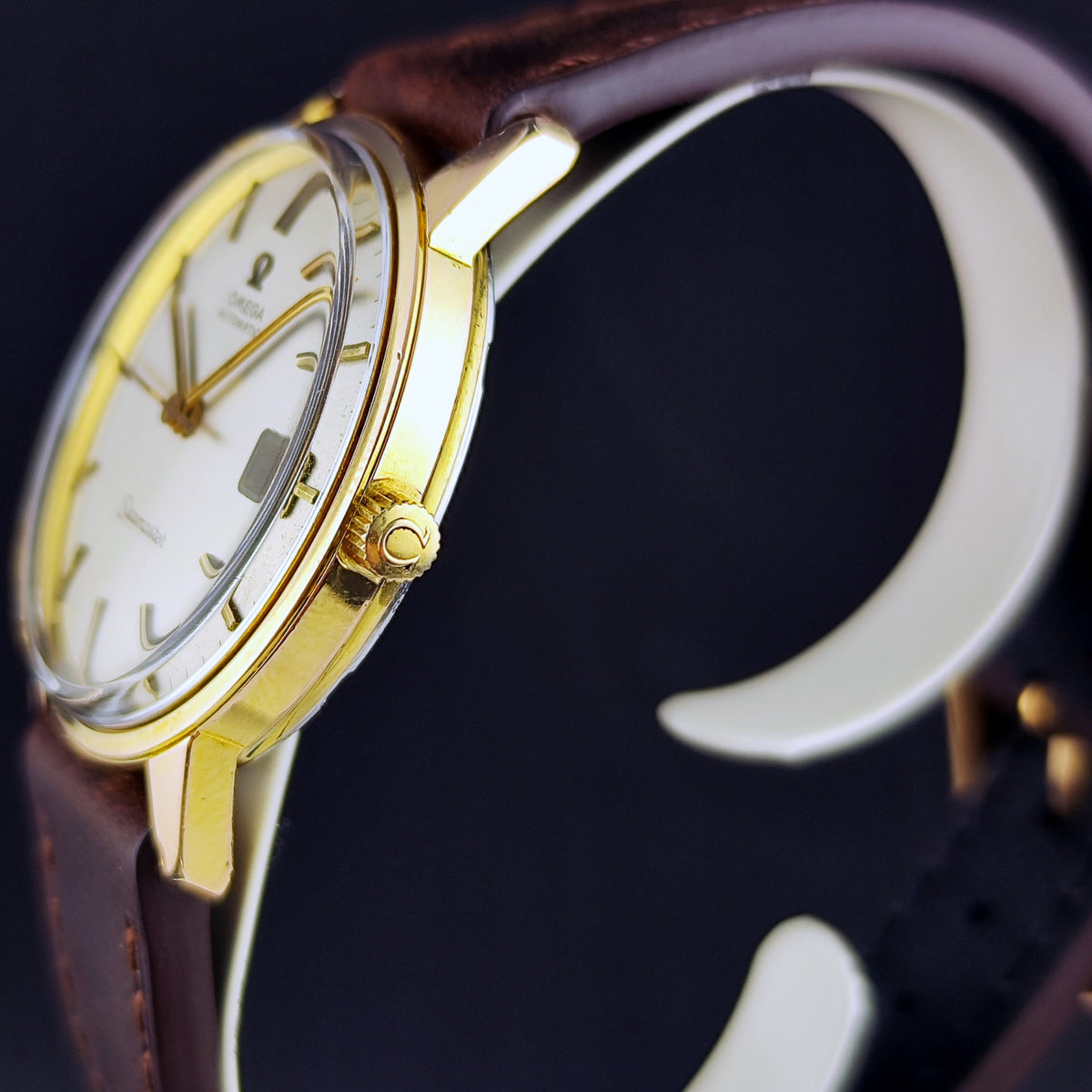 Omega Seamaster Automatic Gold Champagne White Dial 1966 Serviced 10/2026 – Bild 7