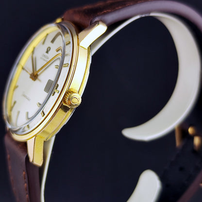Omega Seamaster Automatic Gold Champagne White Dial 1966 Serviced 10/2026 – Bild 7