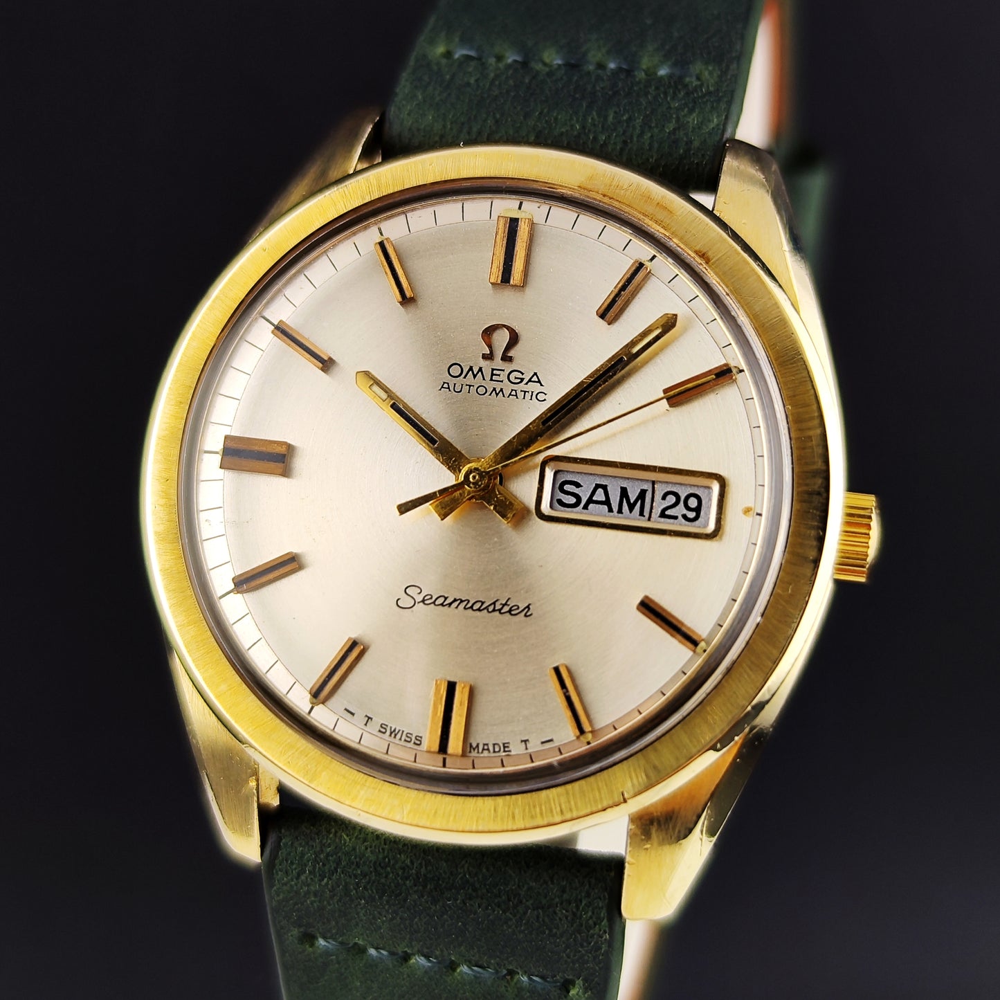 Omega Seamaster Automatic Gold France Day-Date Near Mint 1969 Serviced 07/2026 [REF. 168.032]
