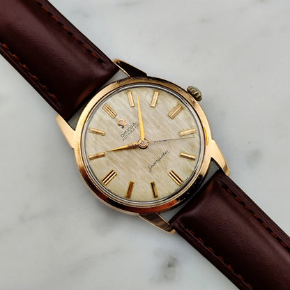 OMEGA Seamaster Automatic Gold Super Rare Line/Tapestry Dial 1960 [REF. 14704]