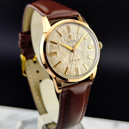 OMEGA Seamaster Automatic Gold Super Rare Line/Tapestry Dial 1960 [REF. 14704]