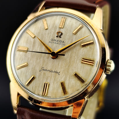 OMEGA Seamaster Automatic Gold Super Rare Line/Tapestry Dial 1960 [REF. 14704]
