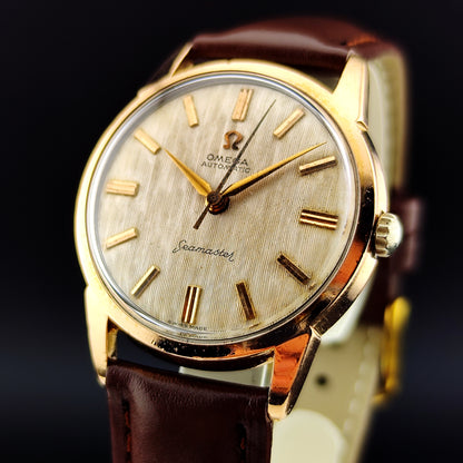 OMEGA Seamaster Automatic Gold Super Rare Line/Tapestry Dial 1960 [REF. 14704]