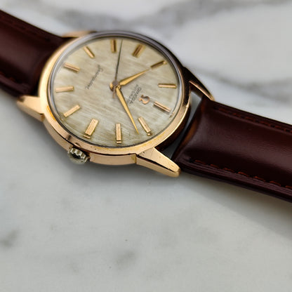 OMEGA Seamaster Automatic Gold Super Rare Line/Tapestry Dial 1960 [REF. 14704]
