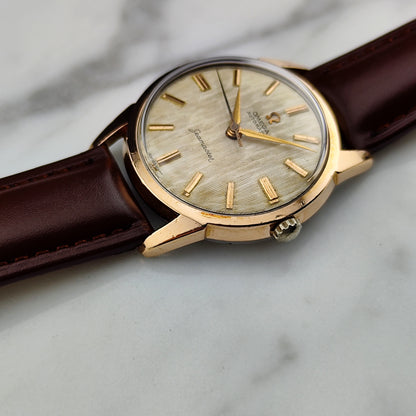 OMEGA Seamaster Automatic Gold Super Rare Line/Tapestry Dial 1960 [REF. 14704]
