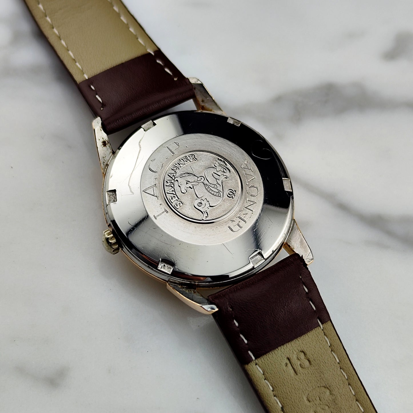 OMEGA Seamaster Automatic Gold Super Rare Line/Tapestry Dial 1960 [REF. 14704]