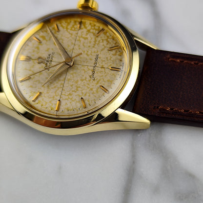 Omega Seamaster Automatic Gold Tropical Patina Dial Rare Patina 1956 Serviced 09/2026 – Bild 10