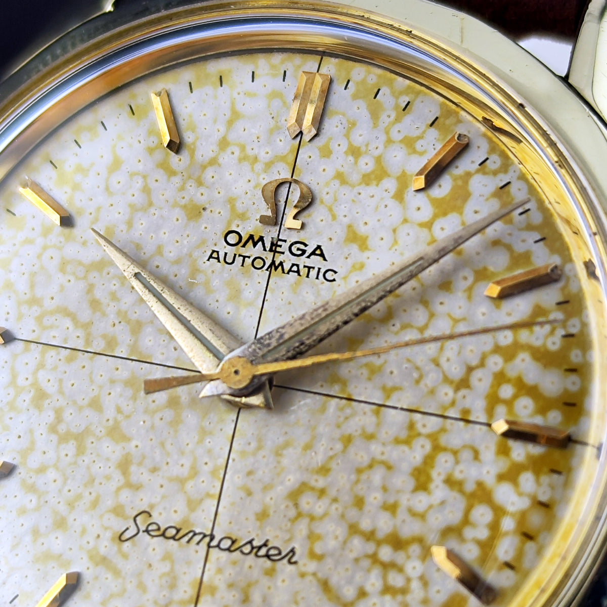 Omega Seamaster Automatic Gold Tropical Patina Dial Rare Patina 1956 Serviced 09/2026 – Bild 14
