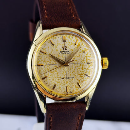 Omega Seamaster Automatic Gold Tropical Patina Dial Rare Patina 1956 Serviced 09/2026 – Bild 4
