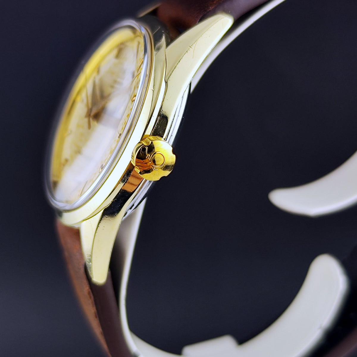Omega Seamaster Automatic Gold Tropical Patina Dial Rare Patina 1956 Serviced 09/2026 – Bild 5