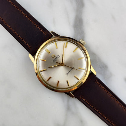 Omega Seamaster Automatic Gold White Dial 1965 – Bild 1