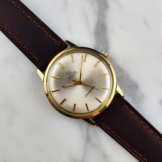 Omega Seamaster Automatic Gold White Dial 1965 – Bild 1