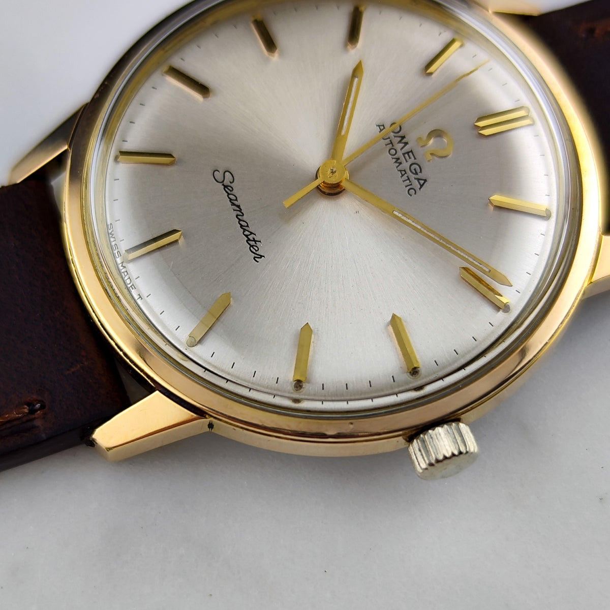 Omega Seamaster Automatic Gold White Dial 1965 – Bild 11