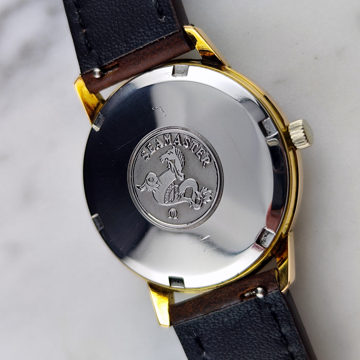 Omega Seamaster Automatic Gold White Dial 1965 – Bild 15