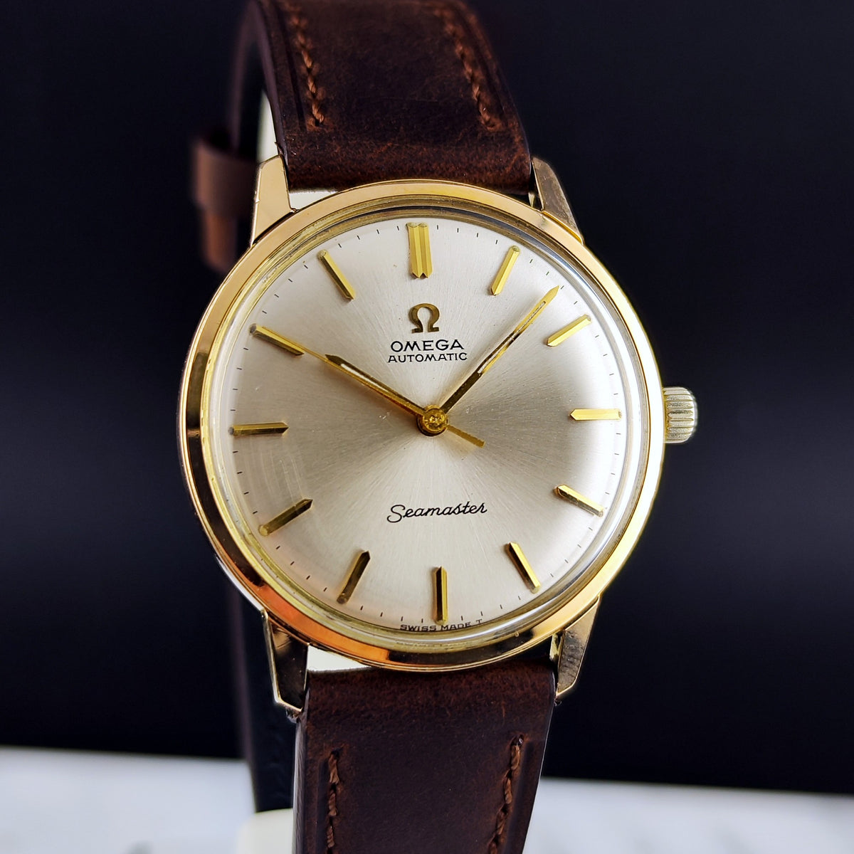 Omega Seamaster Automatic Gold White Dial 1965 – Bild 6