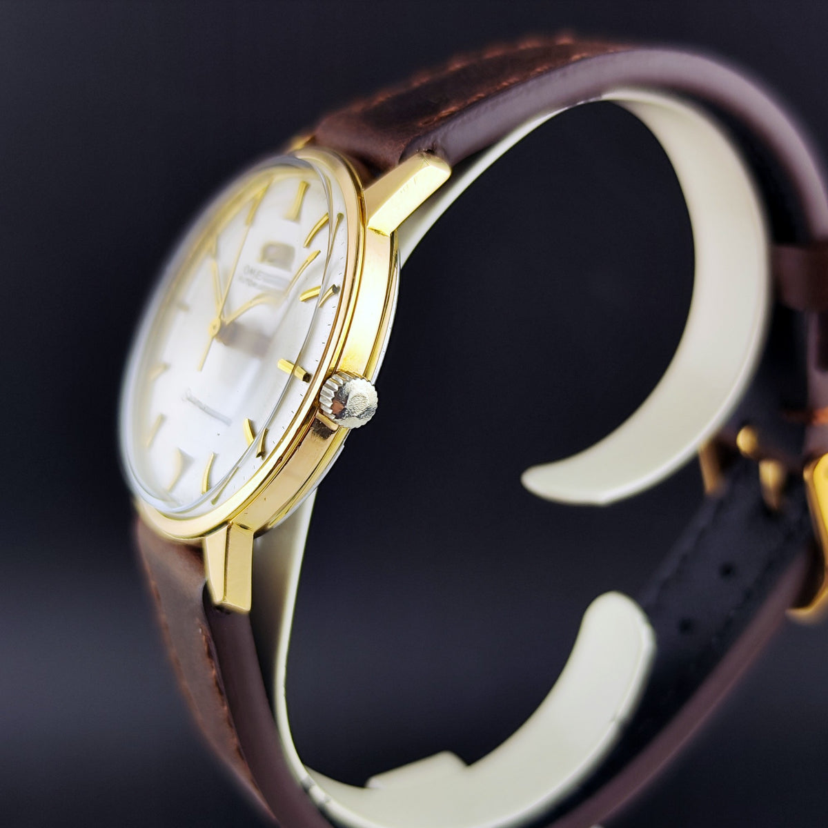 Omega Seamaster Automatic Gold White Dial 1965 – Bild 7