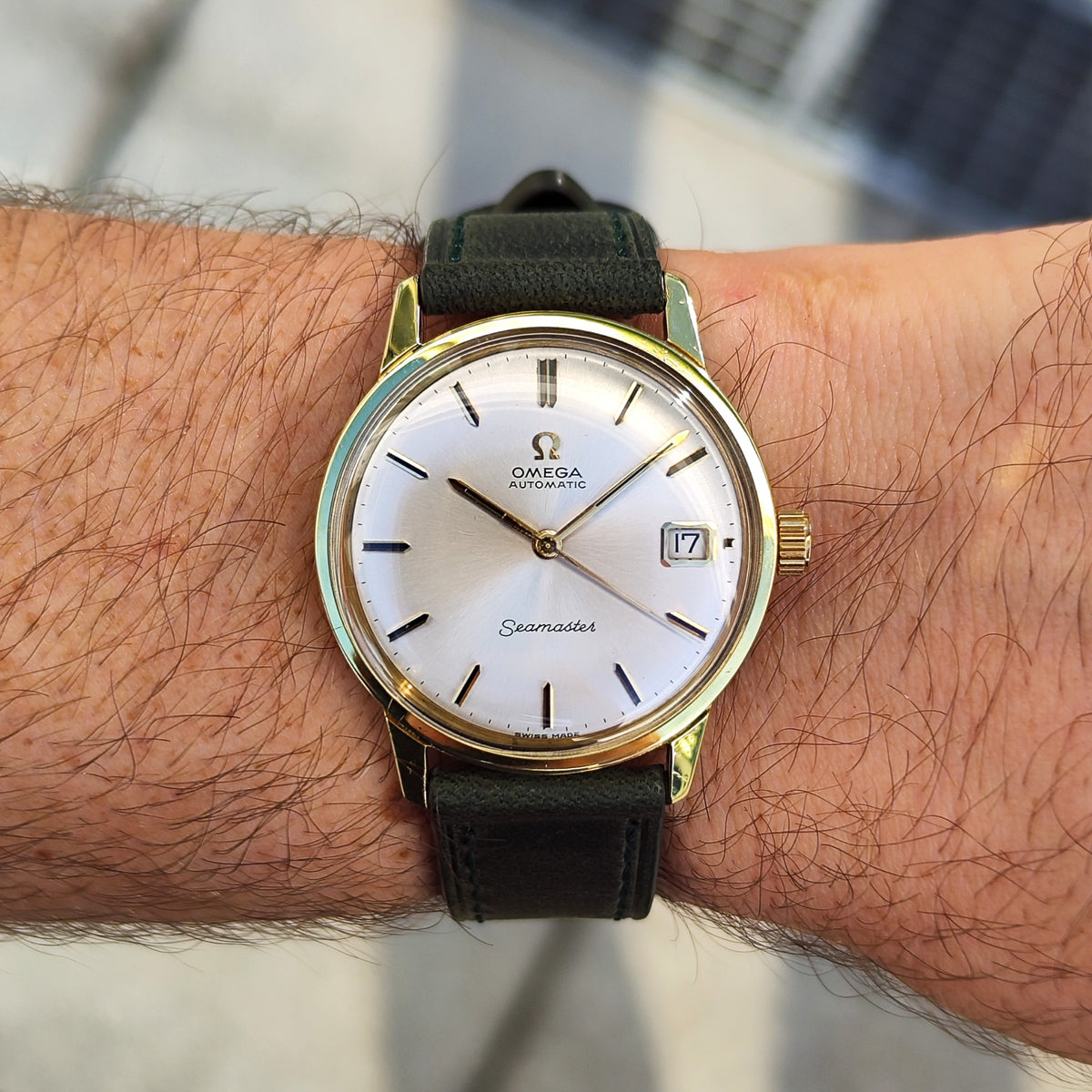 Omega Seamaster Automatic Gold White Dial 1967 Serviced 10/2026 – Bild 2