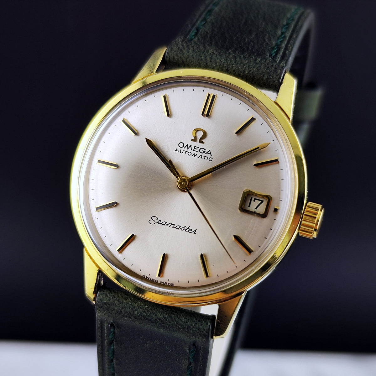 Omega Seamaster Automatic Gold White Dial 1967 Serviced 10/2026 – Bild 5