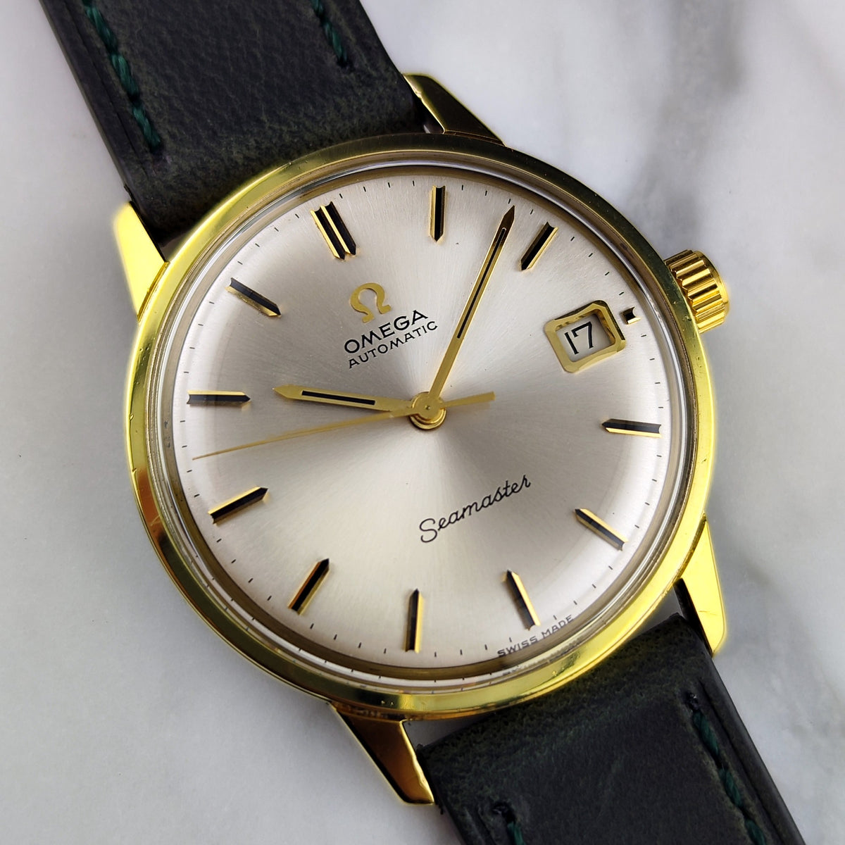 Omega Seamaster Automatic Gold White Dial 1967 Serviced 10/2026 – Bild 8