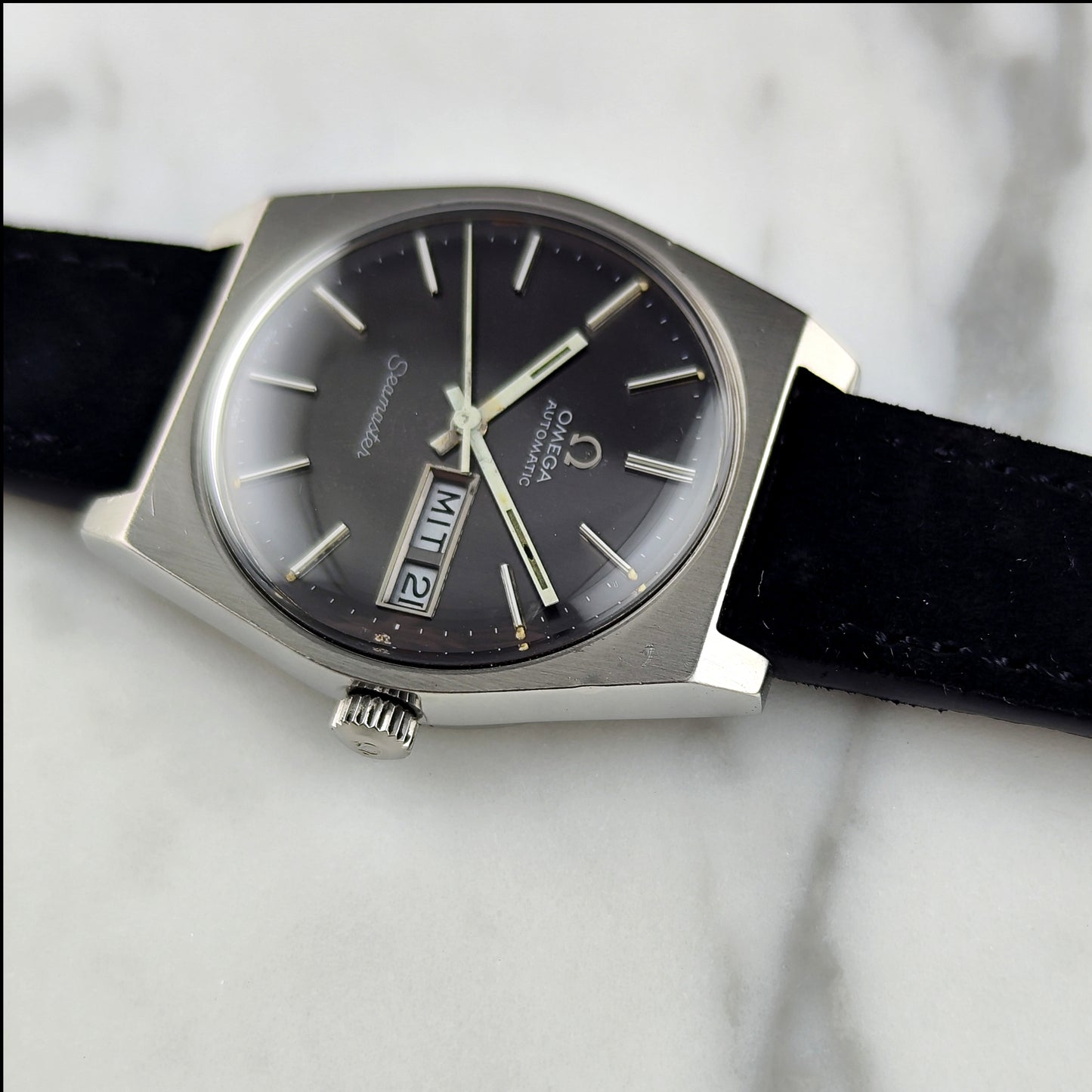 OMEGA Seamaster Automatic Grey Dial German Day-Date 1972 Serviced 07/2026 [REF. 166.0120]