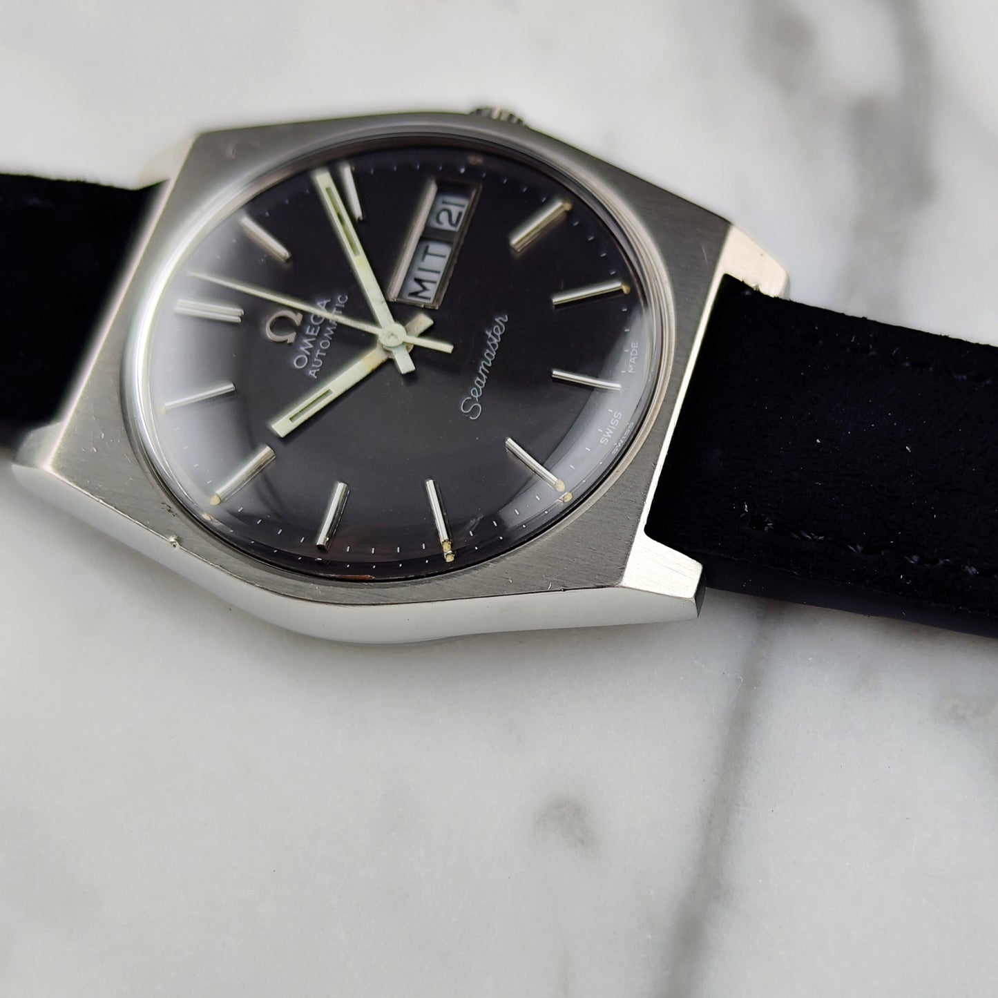 OMEGA Seamaster Automatic Grey Dial German Day-Date 1972 Serviced 07/2026 [REF. 166.0120]
