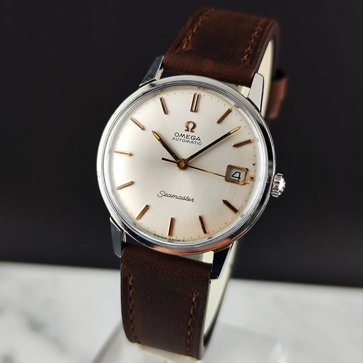 Omega Seamaster Automatic White Dial Rose Date 1966 Serviced 09/2026 [REF. 166.002]