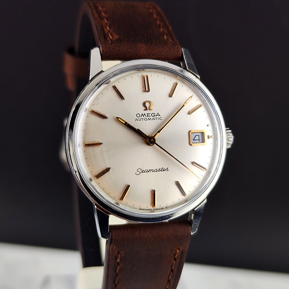 Omega Seamaster Automatic White Dial Rose Date 1966 Serviced 09/2026 [REF. 166.002]
