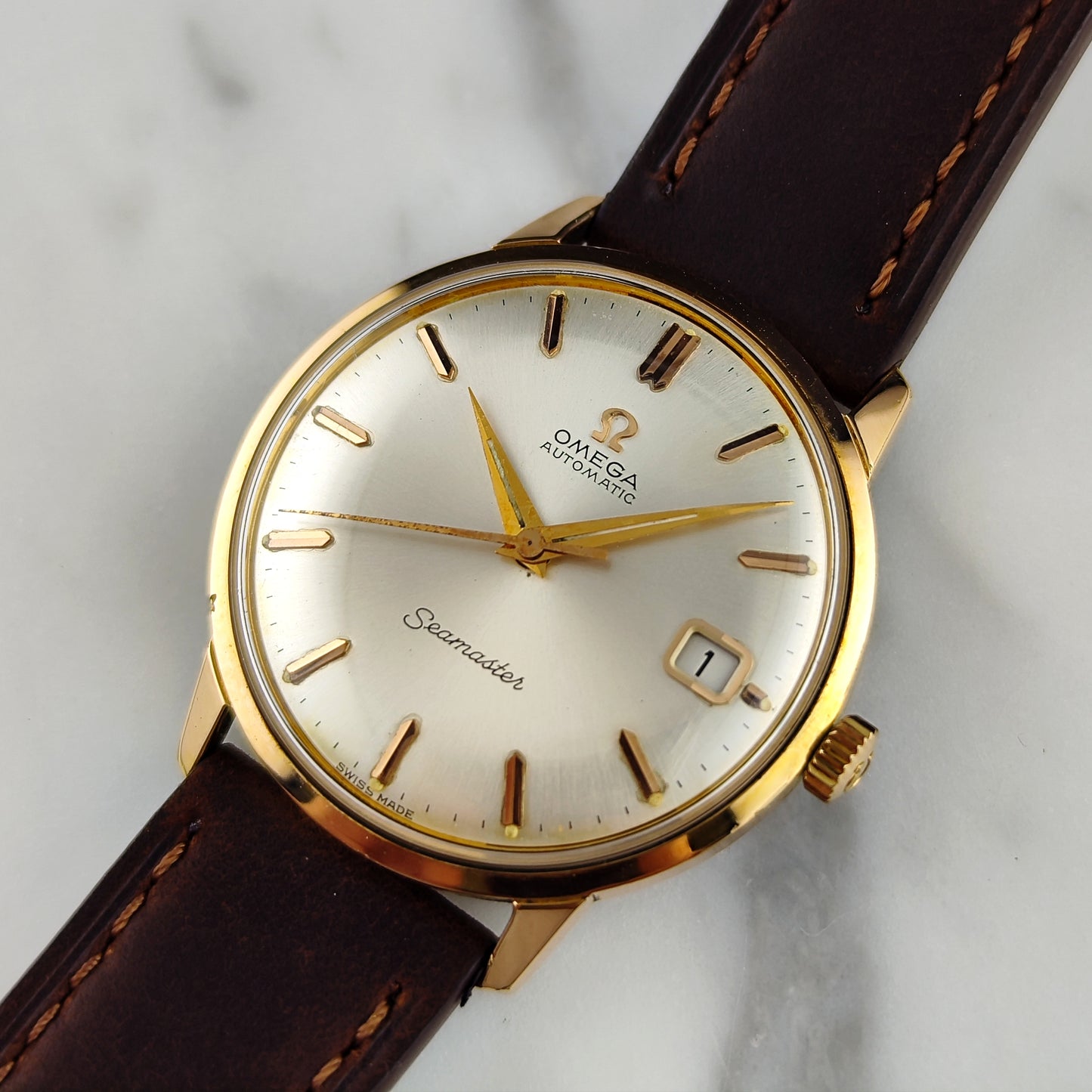 Omega Seamaster Automatic Rosegold White Dial 1963 [REF. 166.001]