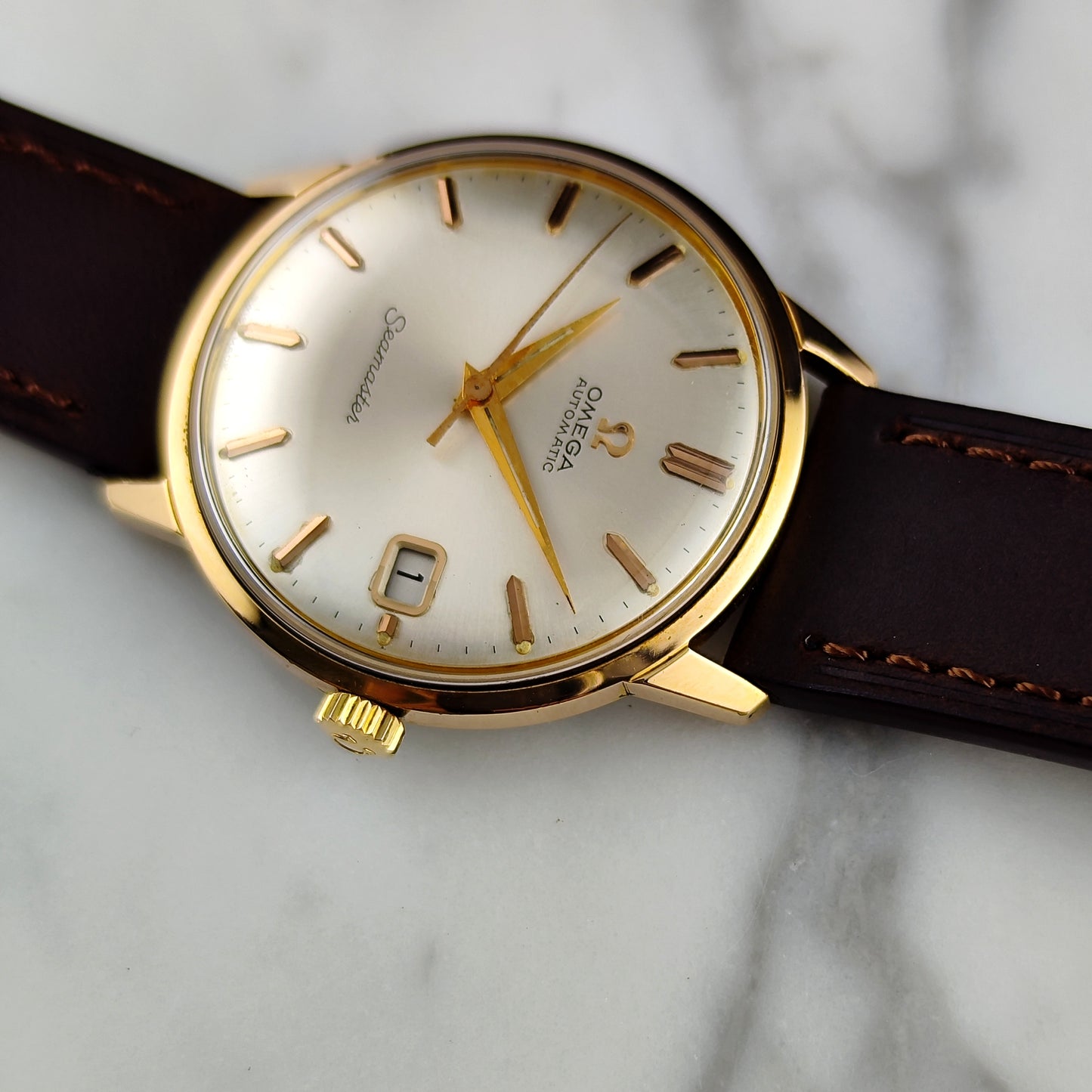 Omega Seamaster Automatic Rosegold White Dial 1963 [REF. 166.001]