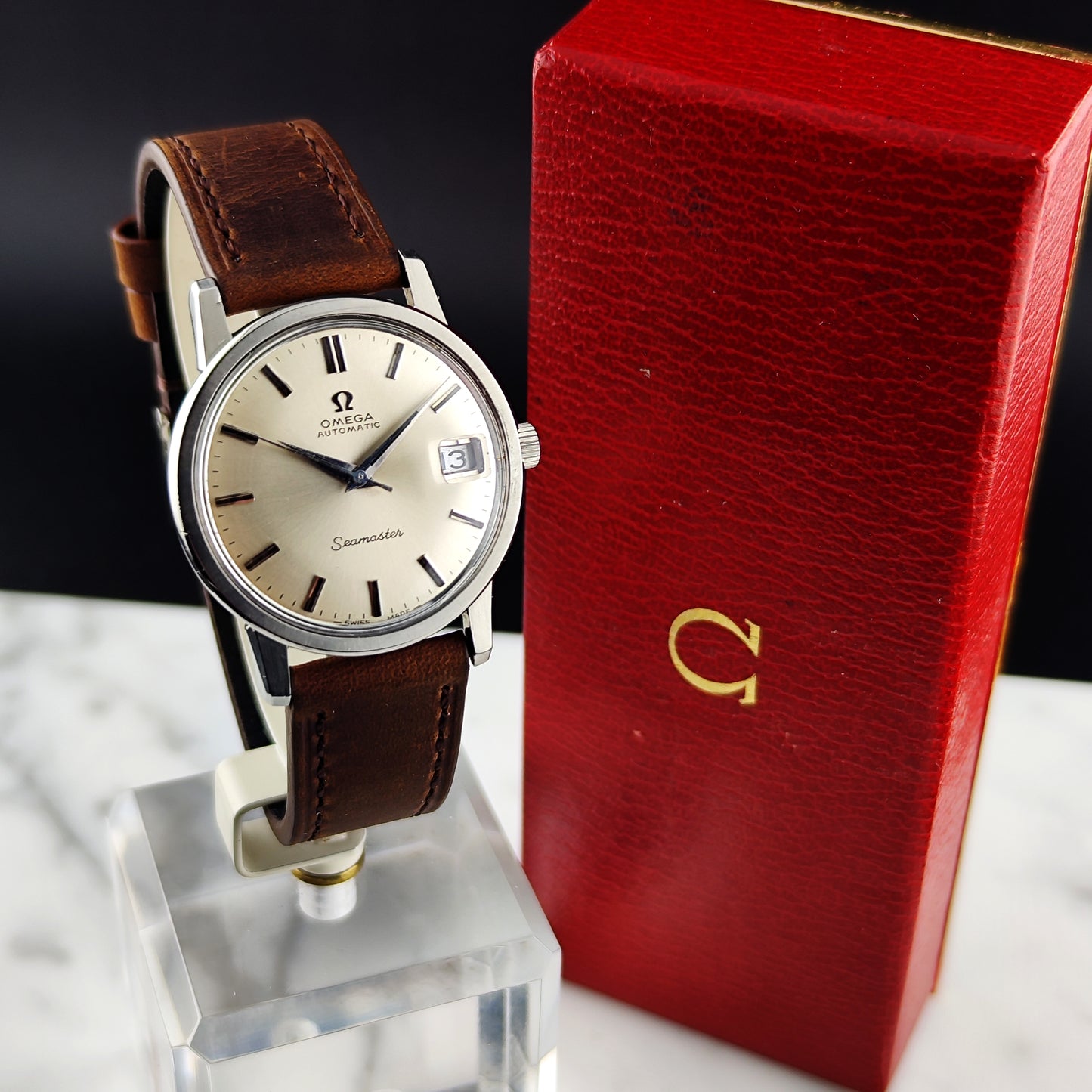 OMEGA Seamaster Automatic Steel Date with Box 1969 Serviced 04/2026 [REF. 166.003]