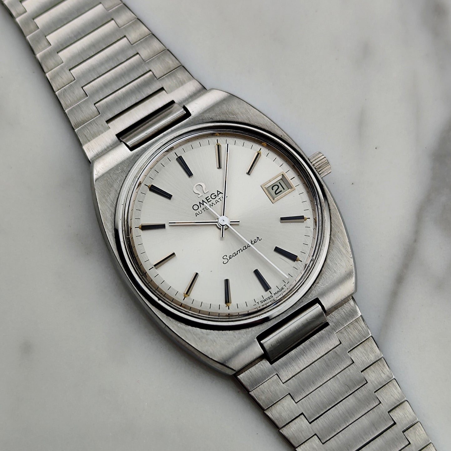 OMEGA Seamaster Automatic Steel Date 1974 Serviced 04/2026 [REF. 166.0206]