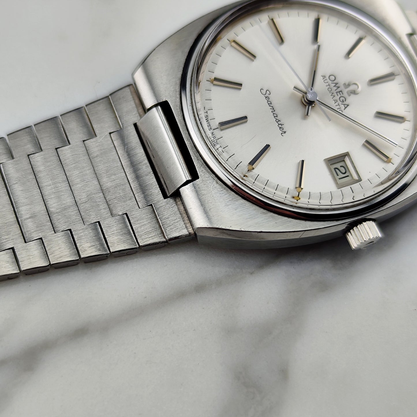 OMEGA Seamaster Automatic Steel Date 1974 Serviced 04/2026 [REF. 166.0206]