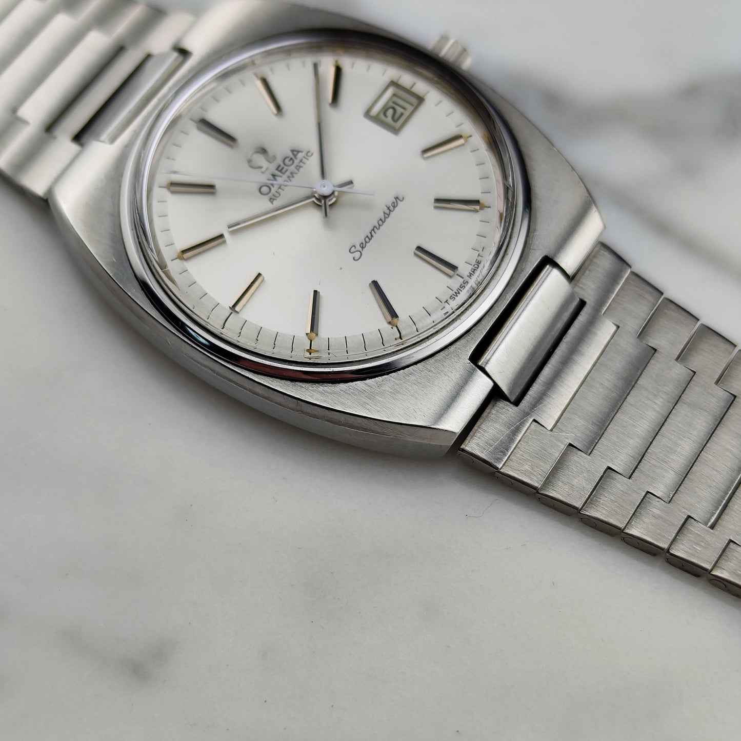 OMEGA Seamaster Automatic Steel Date 1974 Serviced 04/2026 [REF. 166.0206]