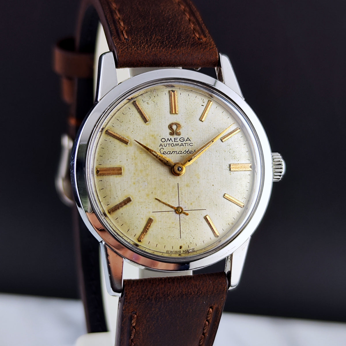 Omega Seamaster Automatic White Dial 1958 – Bild 4