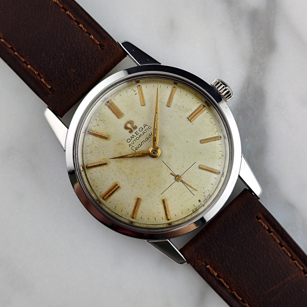 Omega Seamaster Automatic White Dial 1958 – Bild 7