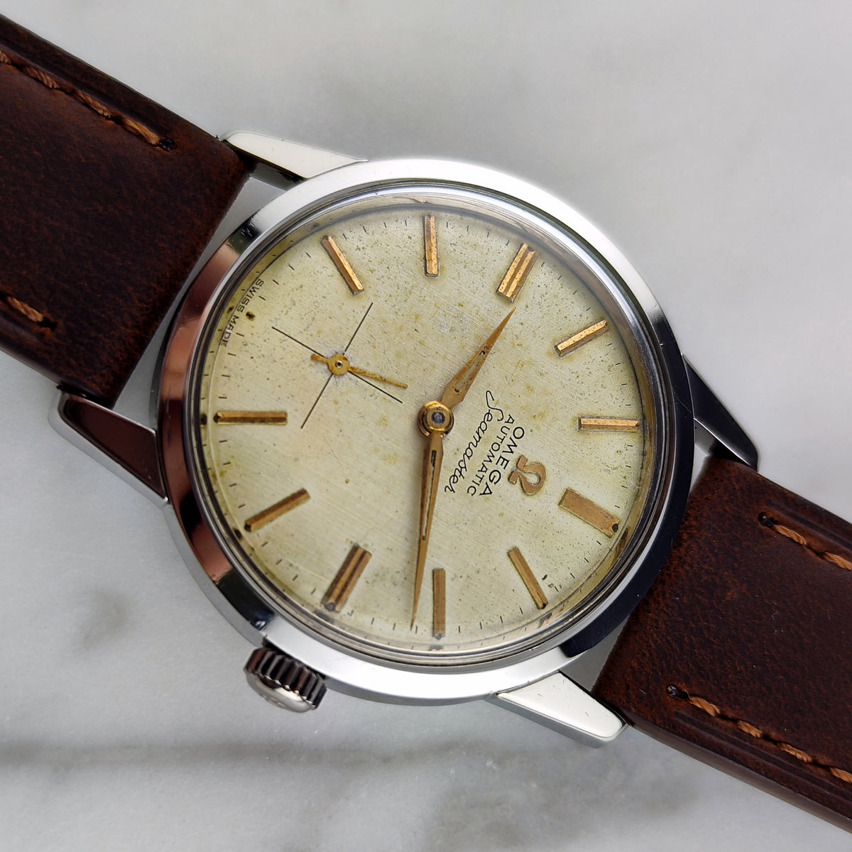Omega Seamaster Automatic White Dial 1958 – Bild 9