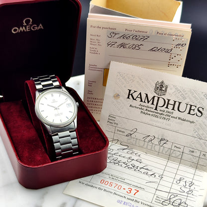 OMEGA Seamaster Automatic White Dial Fullset Box and Papers 1982 [REF. 166.0277]